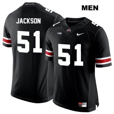Men's NCAA Ohio State Buckeyes Antwuan Jackson #51 College Stitched Authentic Nike White Number Black Football Jersey LT20I62FS